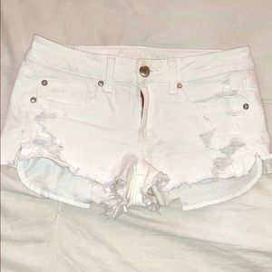 American Eagle White Denim Shorts